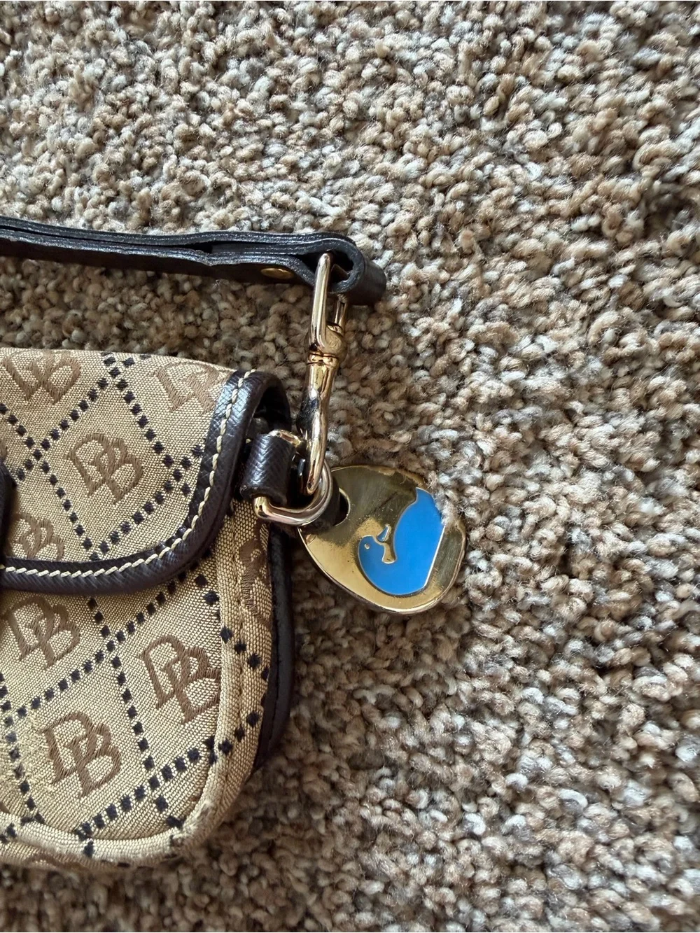 DOONEY & BOURKE Brown & Tan Vintage Wristlet Pouch Wallet